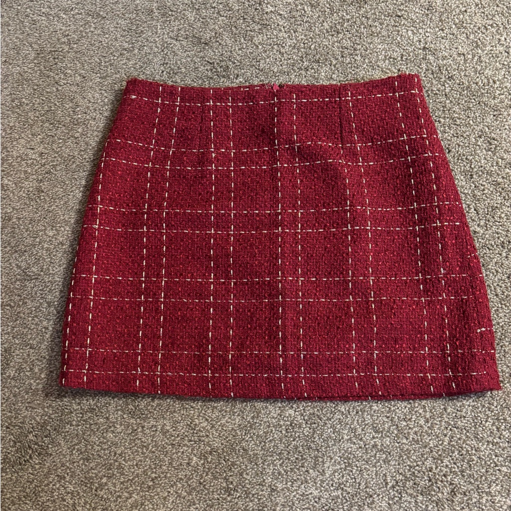 Forever 21 Red Checkered Mini Skirt